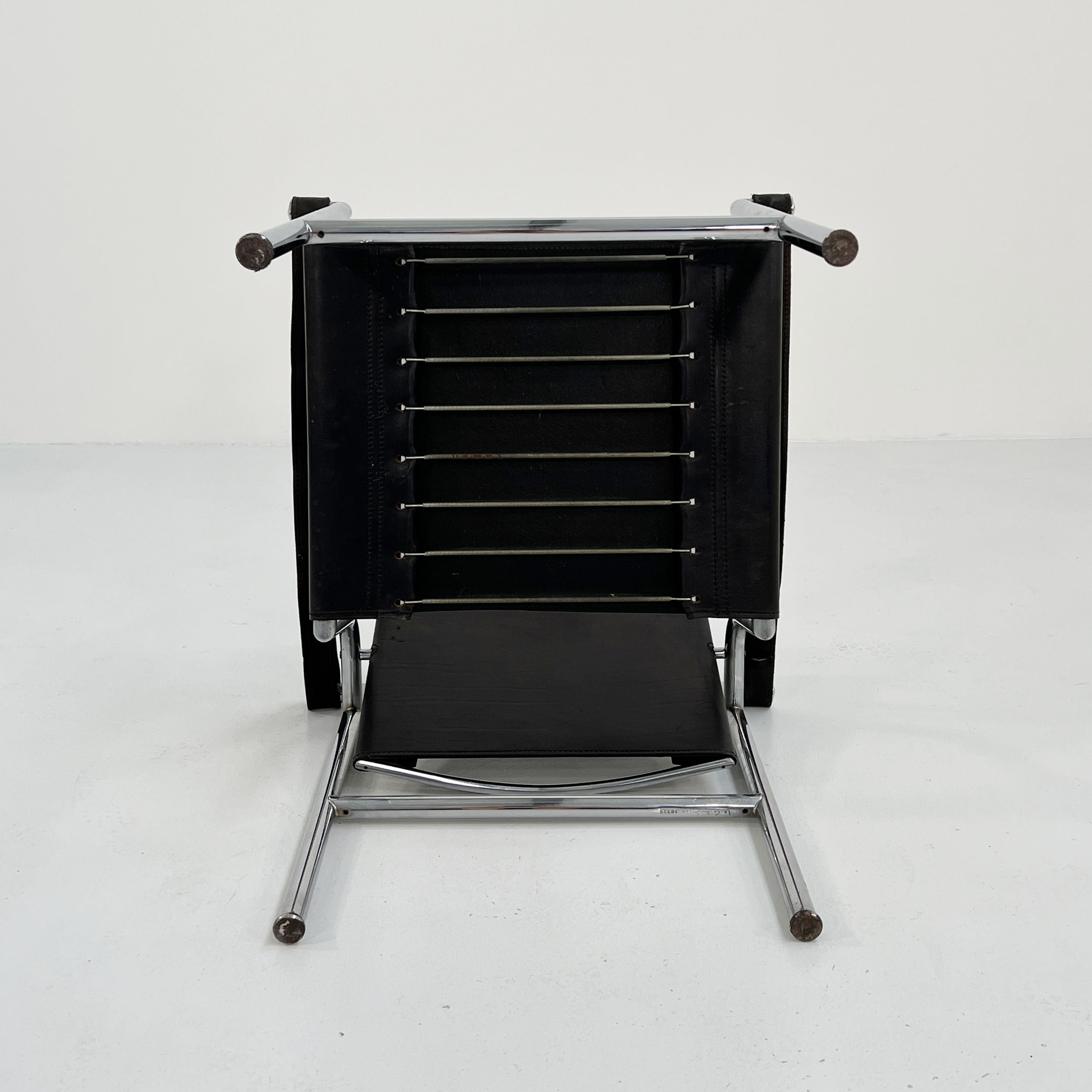 Fauteuil LC1 noir par Le Corbusier pour Cassina, 1970