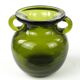 Modernist vase, olive glass, designed by J. Słuczan-Orkusz, Poland, 1970s