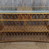Rattan bar console