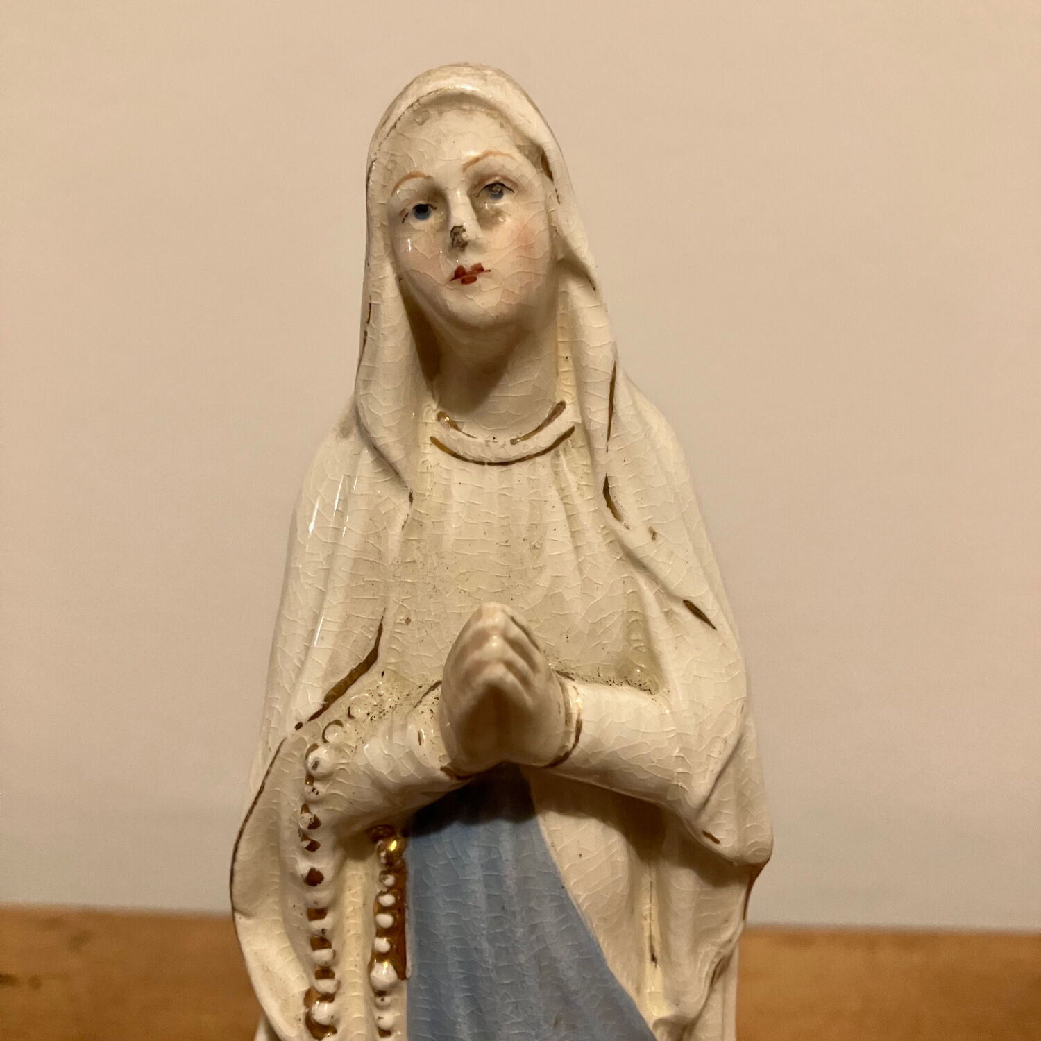 Statue of Our Lady of Lourdes in porcelain