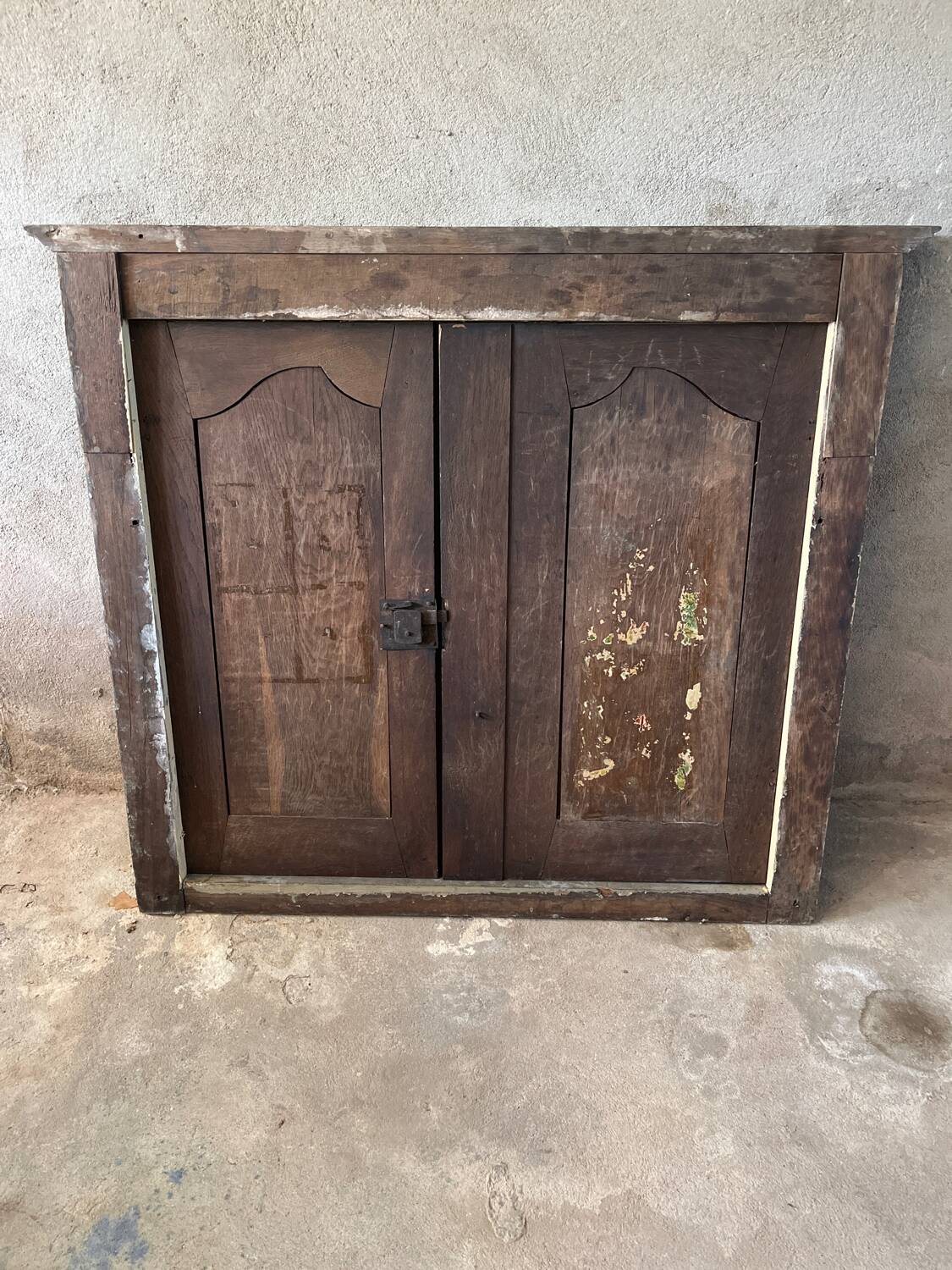 Antique oak church window doors, 1930s