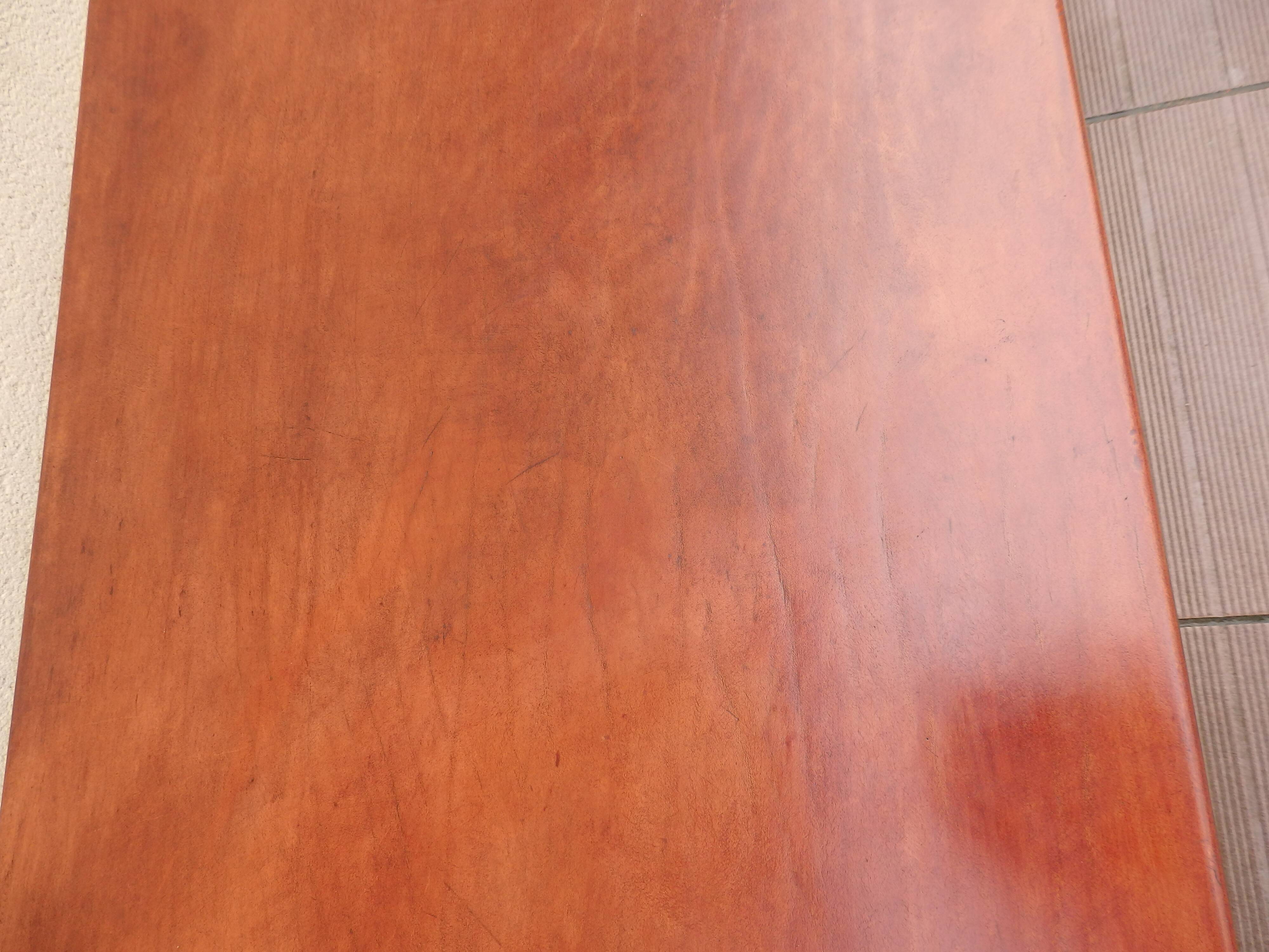 Vintage leather coffee table