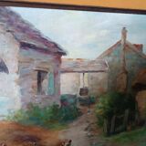 Oil painting on canvas Edmond Van Coppenolle (1846-1914) Landscape