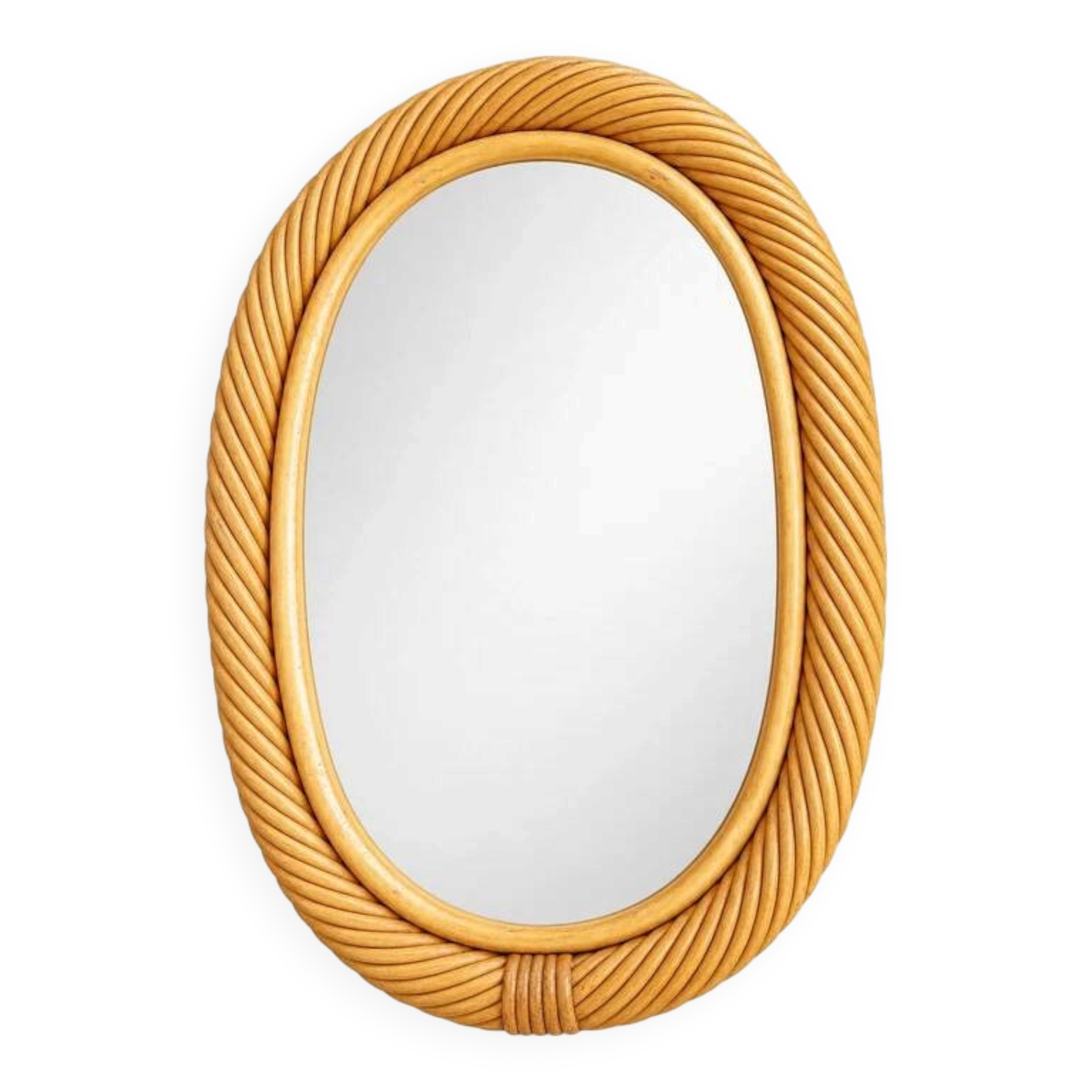 Rattan mirror