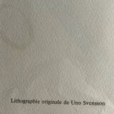 Lithographie originale de Uno Svensson, 1986. Michel Cassé