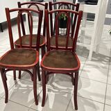 Set of 4 Thonet bistro chairs from the 1920s.