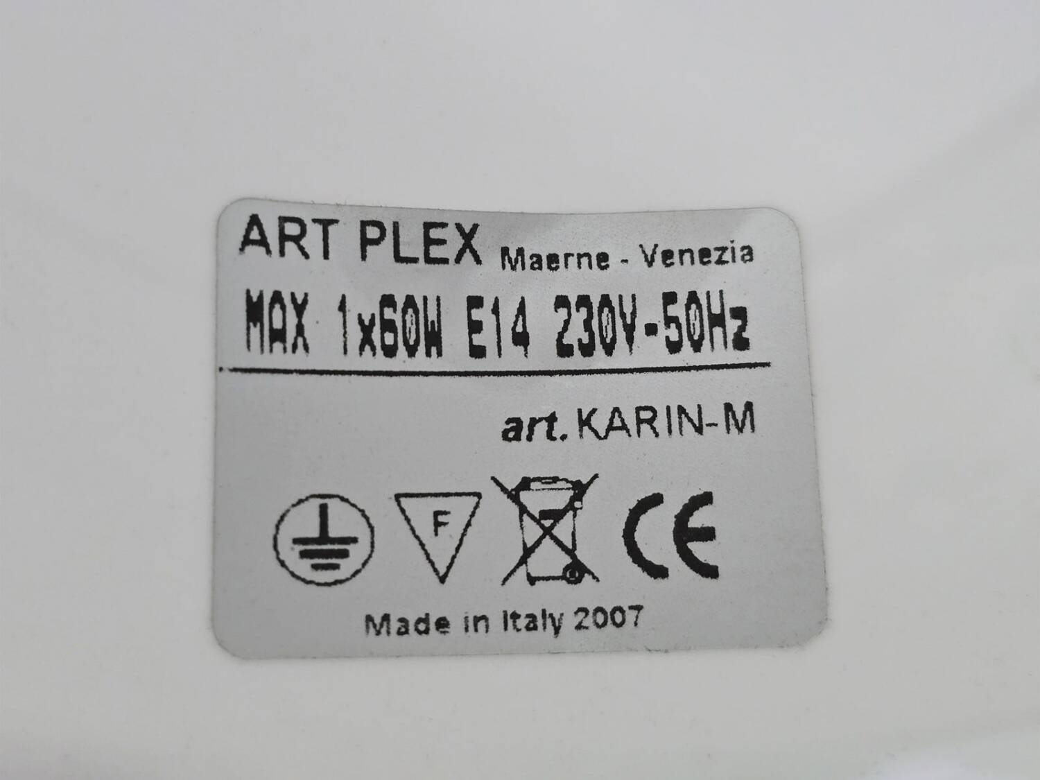 Rare paire de lampes de table Art Plex Venezia 'Karin-M'.