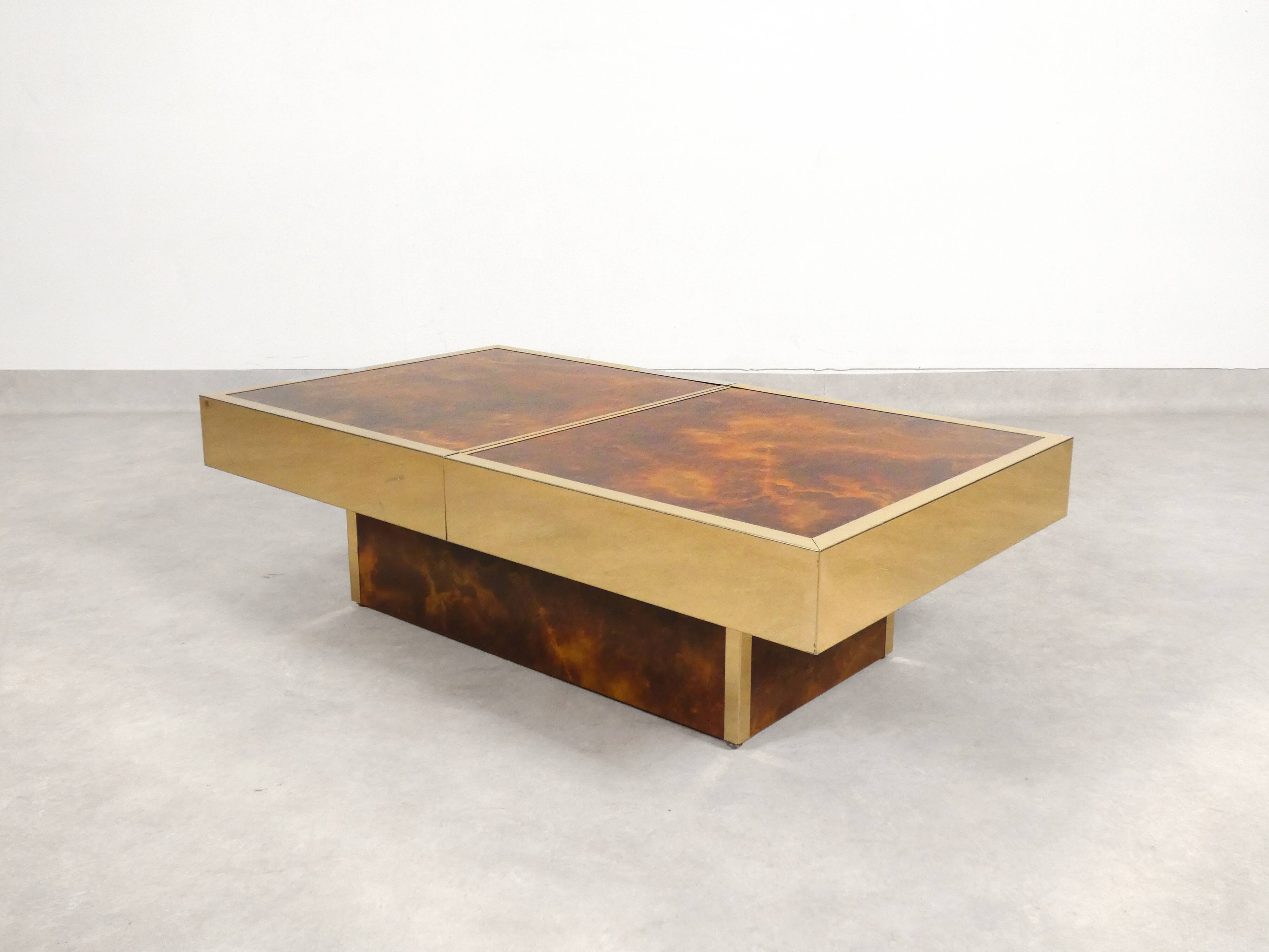 Cofee table with hidden bar by Maison Lancel