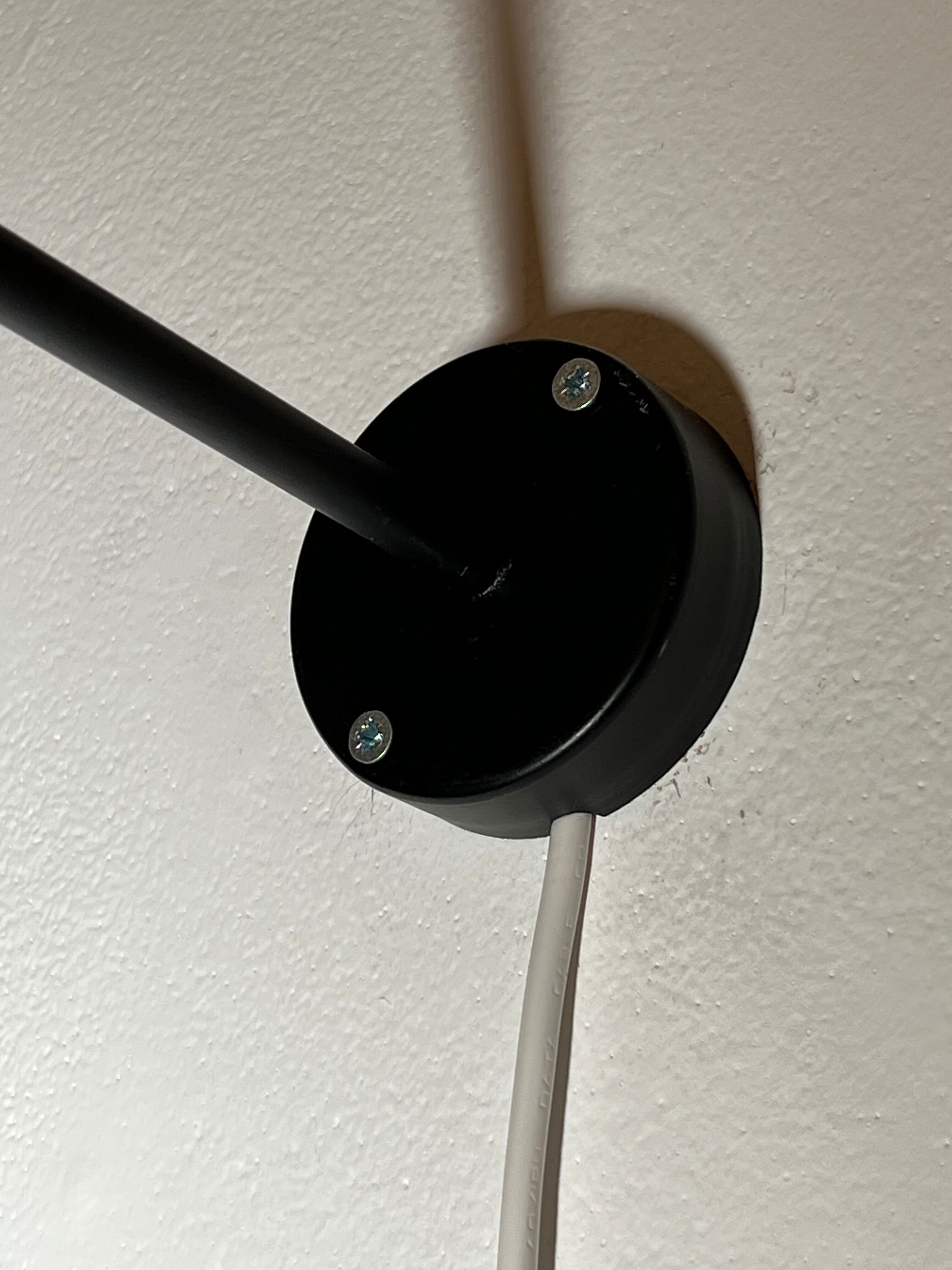 Vintage black metal wall lamp 1950s