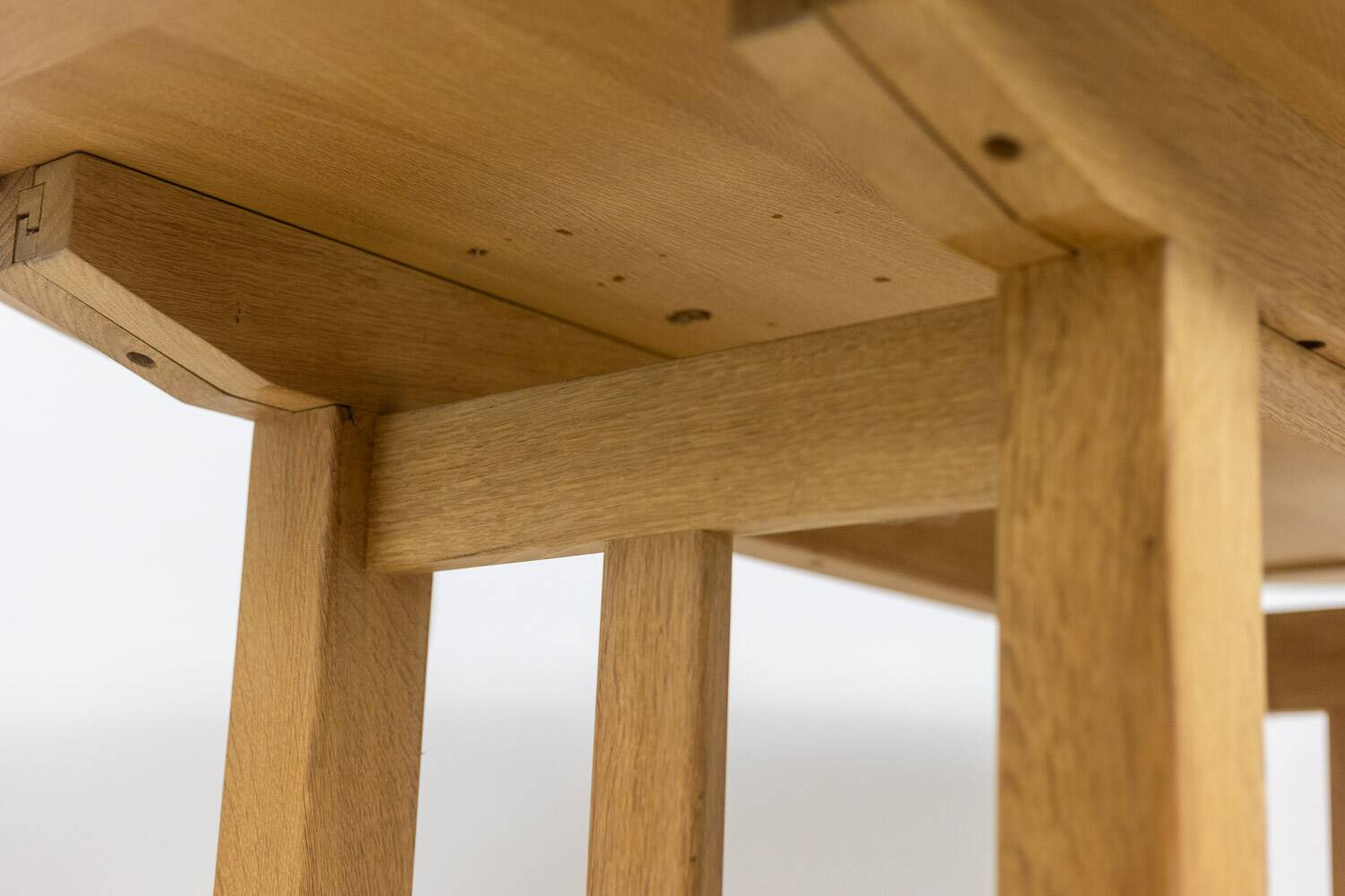 Guillerme et Chambron. Natural oak table. 1970s.