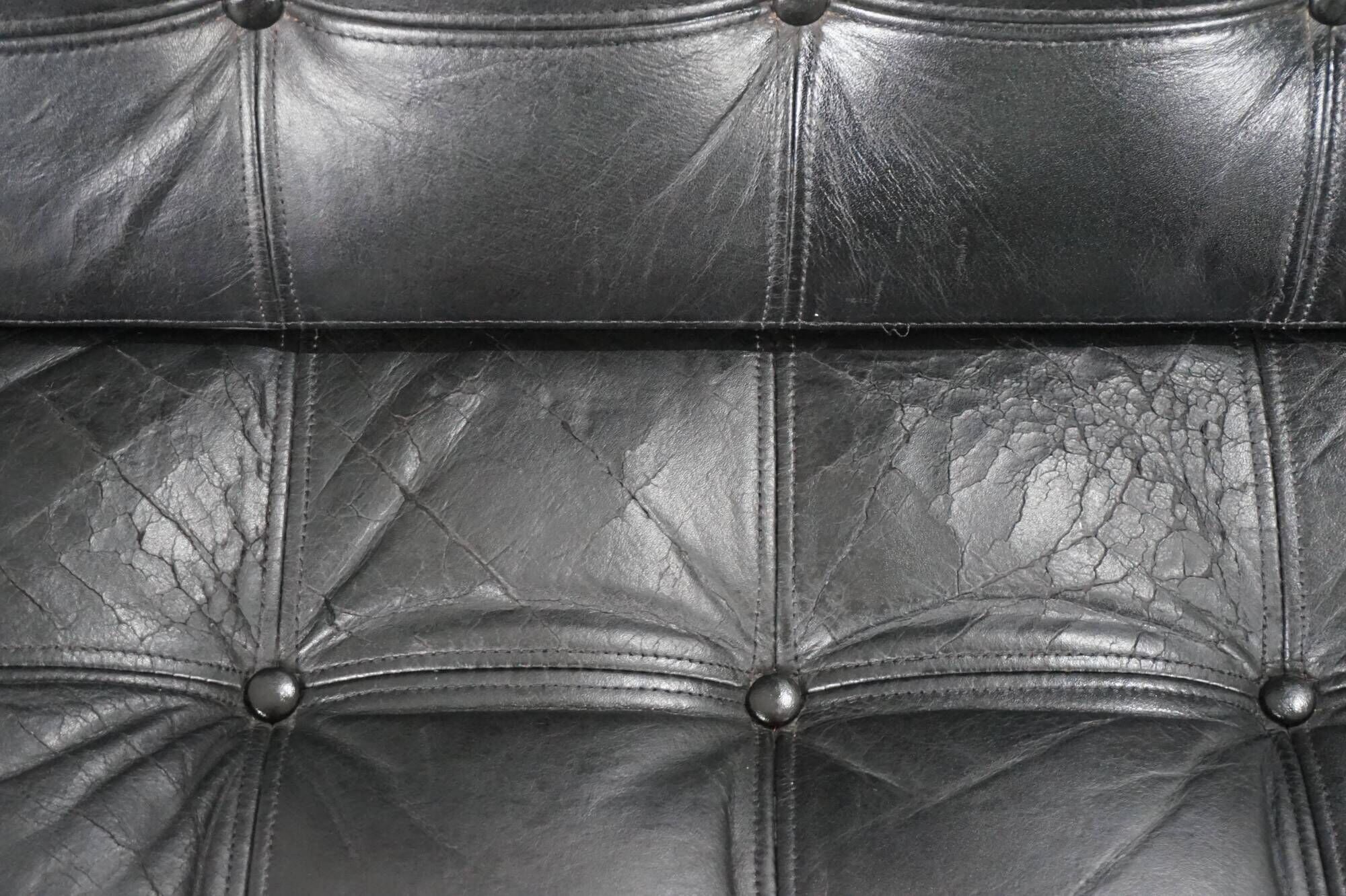 France & Son Set of 3 Modular Leather Armchairs by O. Gjerløv-Knudsen/T. Li