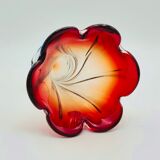 Labelled vintage italian twisted murano glass vase, 1960s