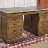 Early 20th century English flat desk in oak