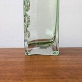 Brutalist glass block vase from the mid-century space age, 1960s