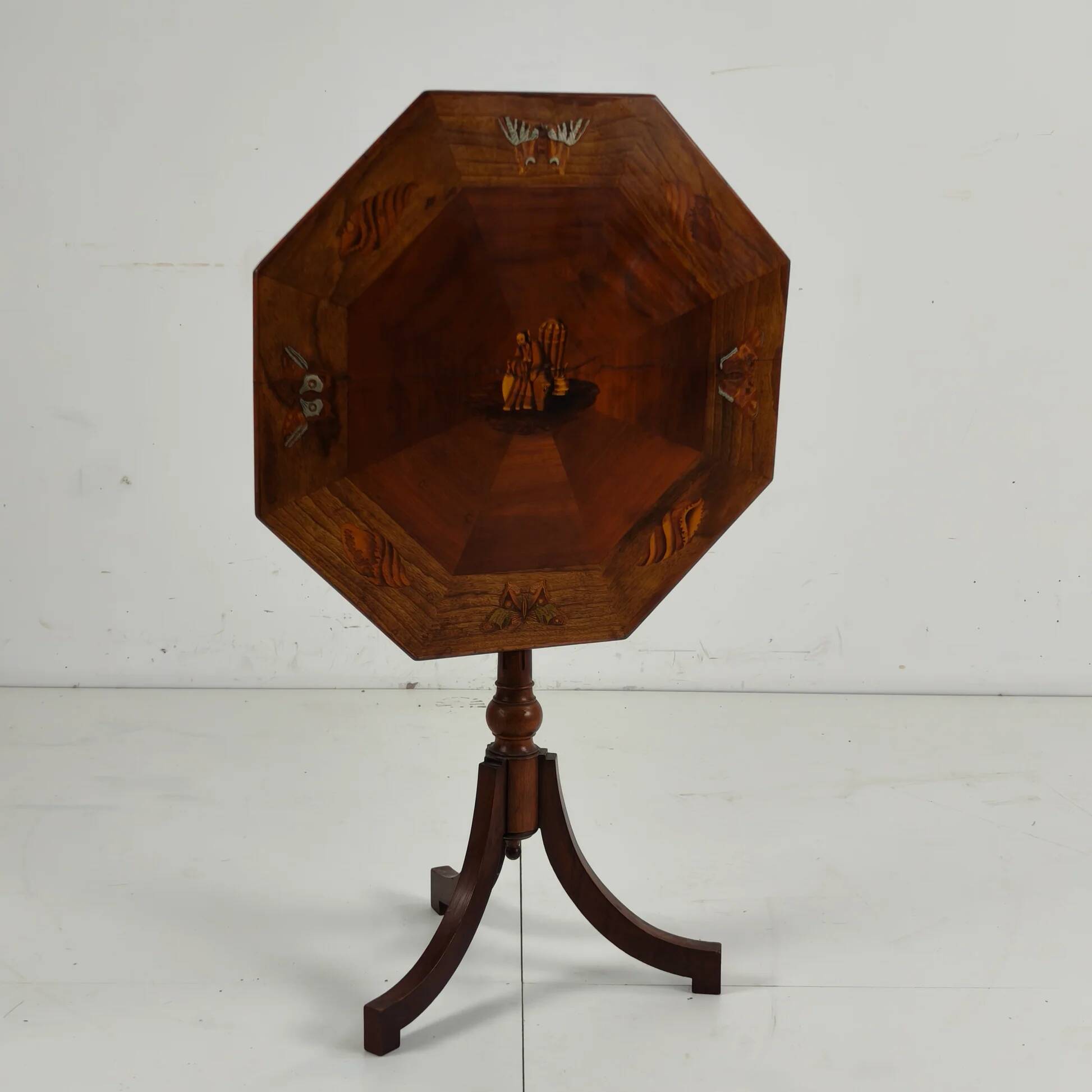 19th century English tilt-top table in the Chinoiserie style