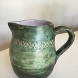 Incised glazed earth pitcher