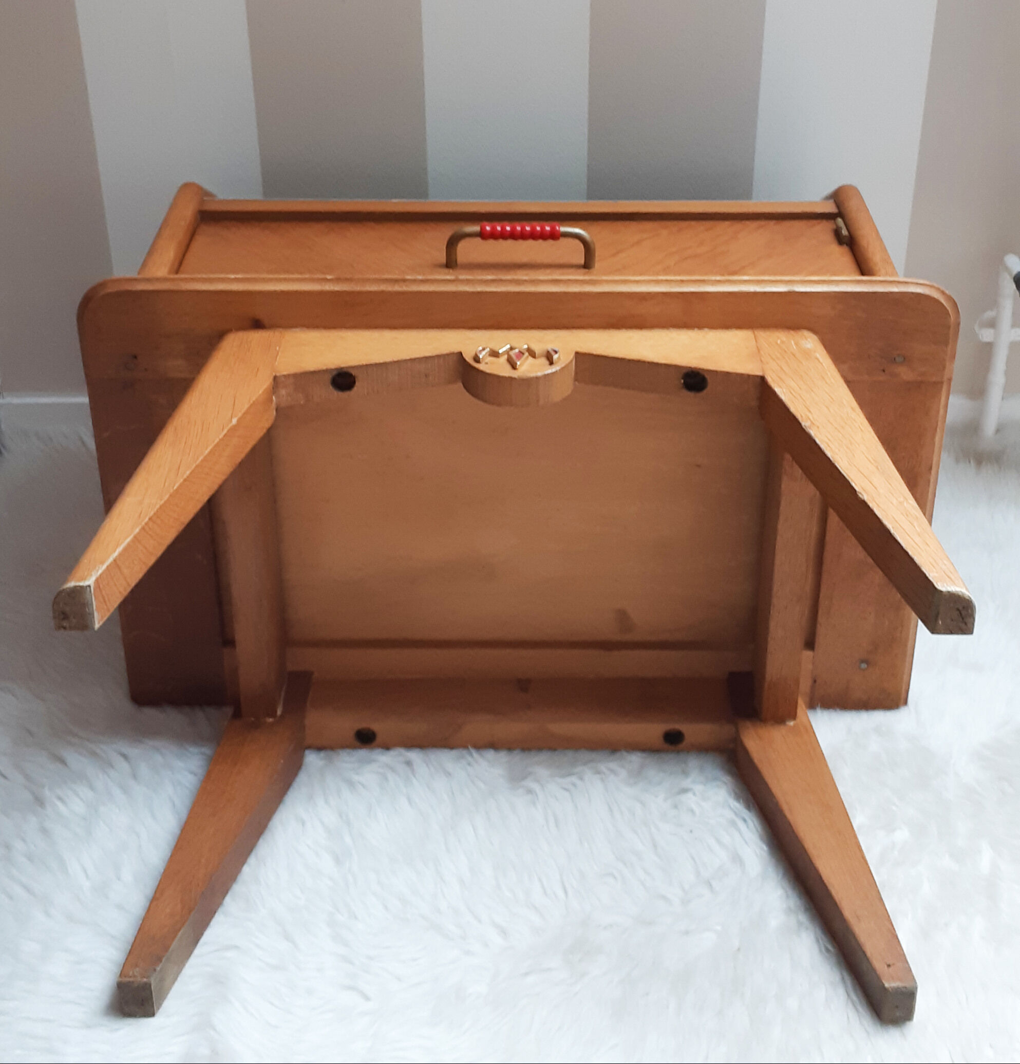 Bedside table revamped compass legs