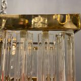 Mid-century murano glass prism flushmount