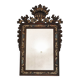 Grande Miroir Italien Sculpté, Bois Doré et Patiné, Style Baroque Rococo, A