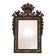 Grande Miroir Italien Sculpté, Bois Doré et Patiné, Style Baroque Rococo, A