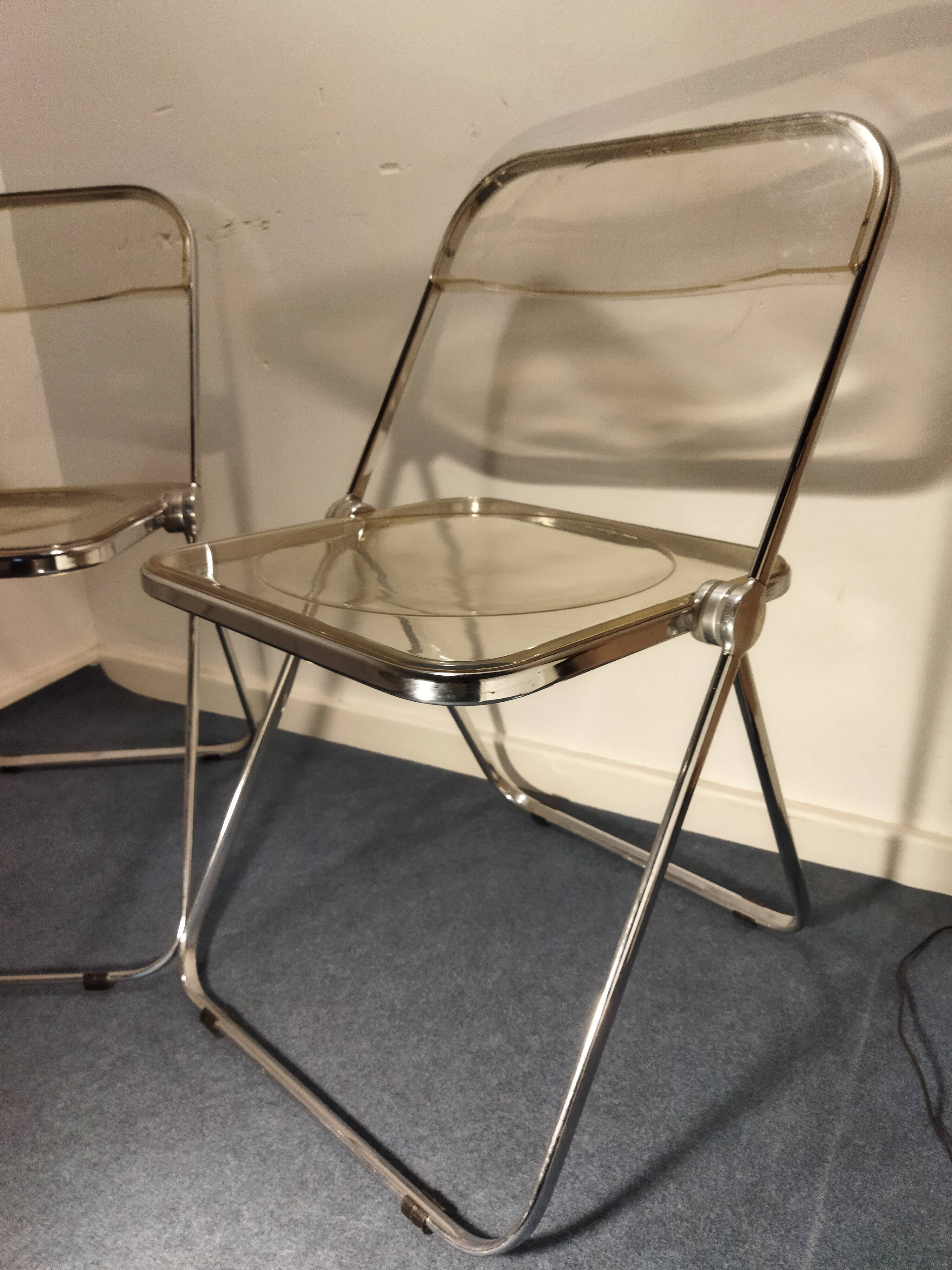Pair of Plia chairs by Giancarlo Piretti