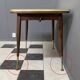 cream and green color 1960s formica dining table enlarge and changing in height
