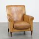 Vintage sheepskin leather armchair