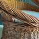 Lot de fauteuils et table en rotin osier années 70