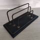 Vintage stitched leather mail holder