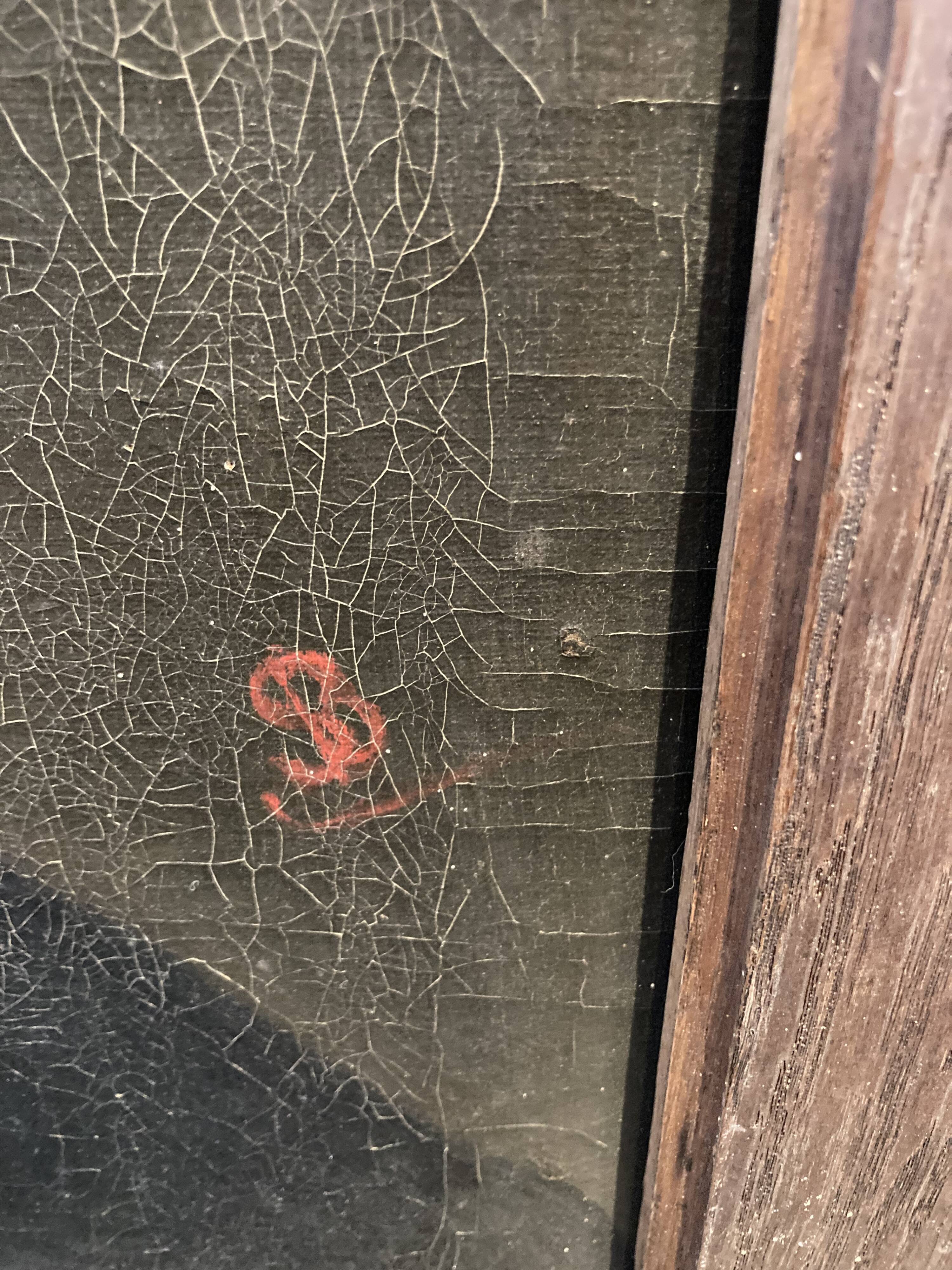 Pair of oil portraits