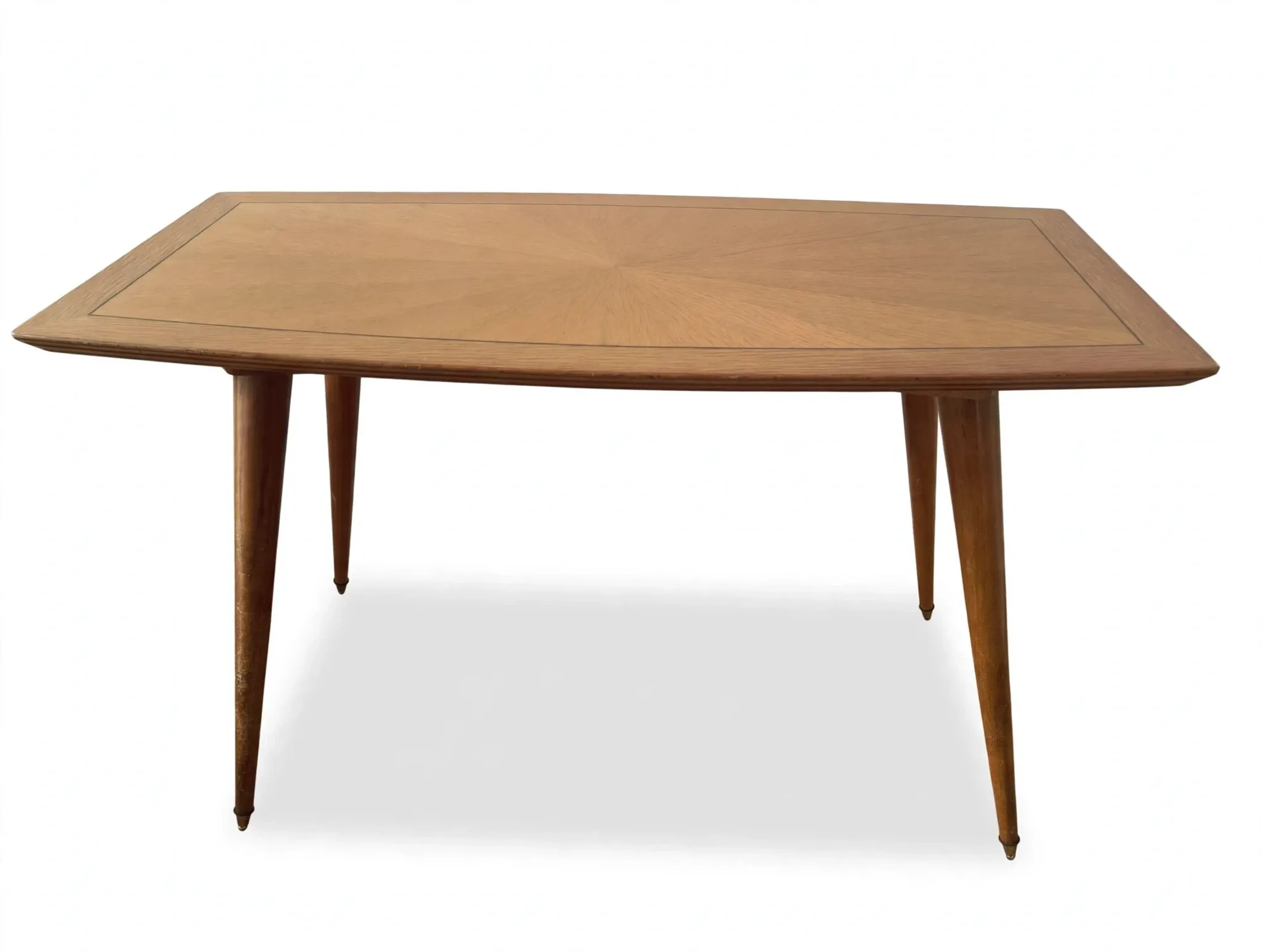 Vintage 60s side table, sun-shaped top with compass legs - Scandinavian.