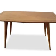 Vintage 60s side table, sun-shaped top with compass legs - Scandinavian.