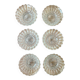 Set of 6 pressed glass bowls with star decoration – vintage