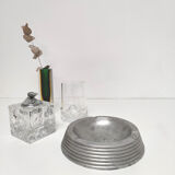 Cendrier rond vintage bistrot années 50 fonte aluminium