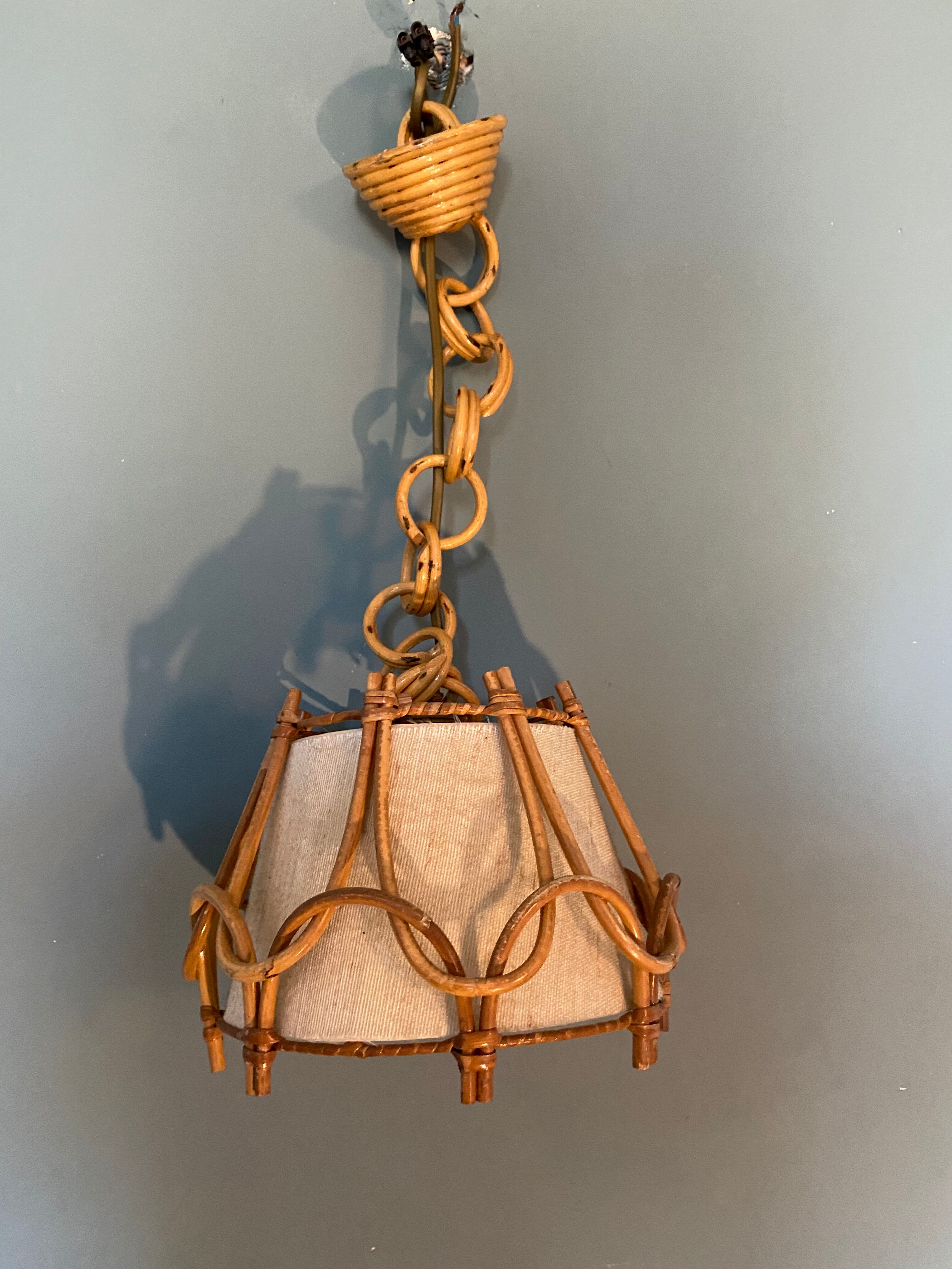Vintage rattan suspension Louis sognot