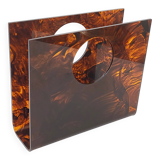 Vintage plexiglass magazine rack 1970