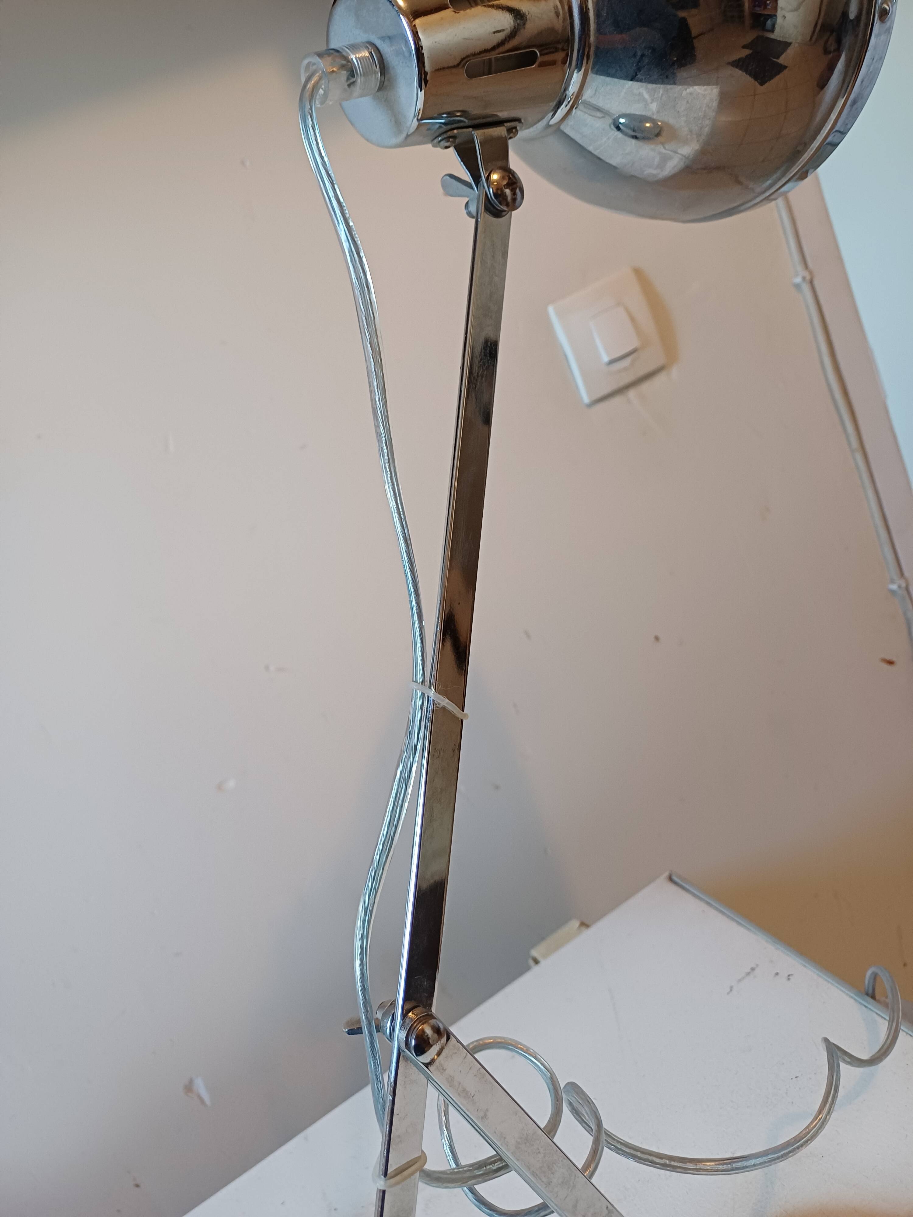 Vintage Chrome Metal Lamp