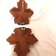 Empty pocket, wooden bowl, vine leaf, craft, vintage