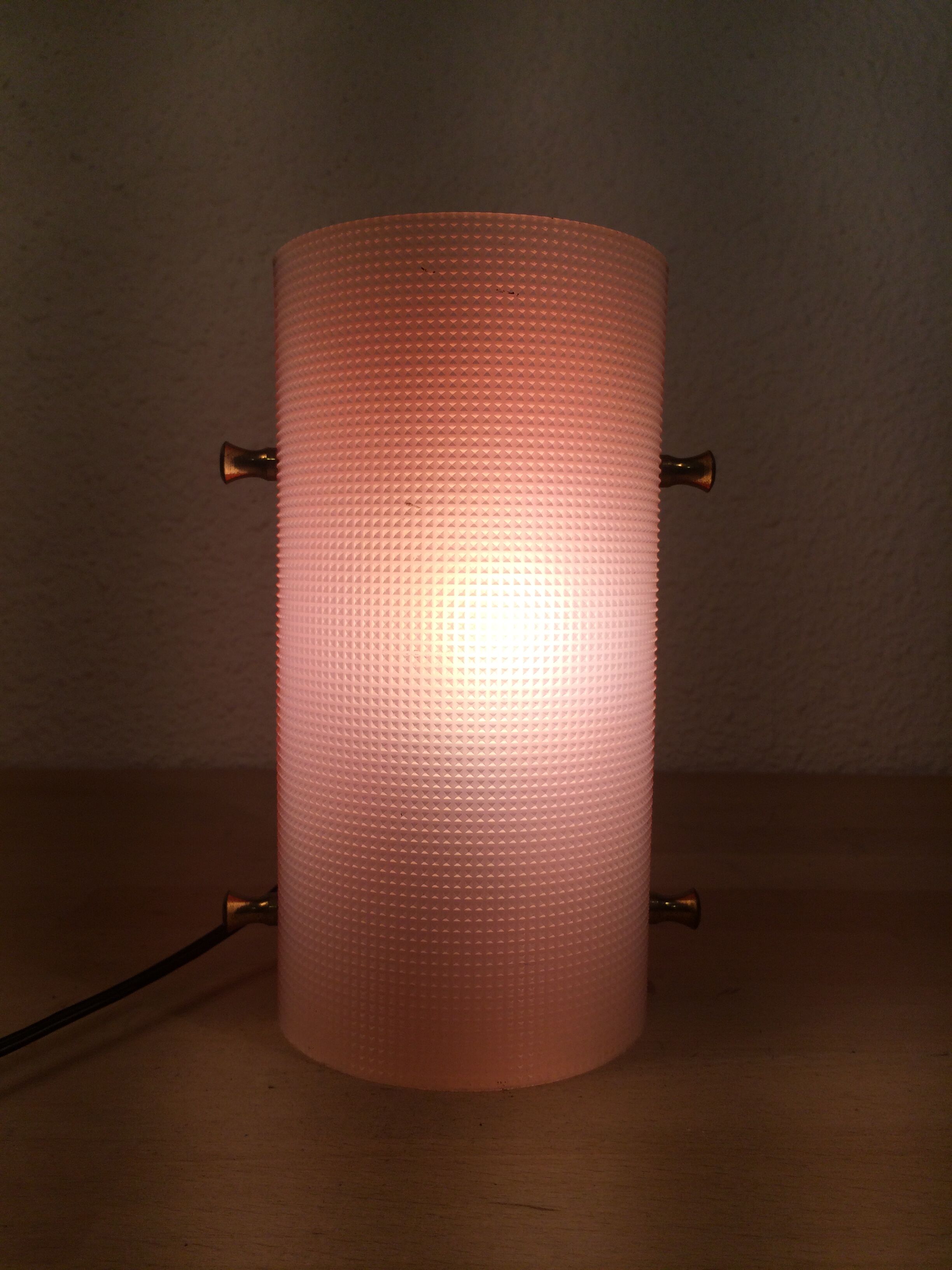 Orange lamp space age 70s cylindrical