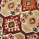 5x9 Faded Red Bohemian Kilim Rug, Wool Handknotted Rug, 148x259