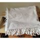 Bedspread in woven white cotton, double bed