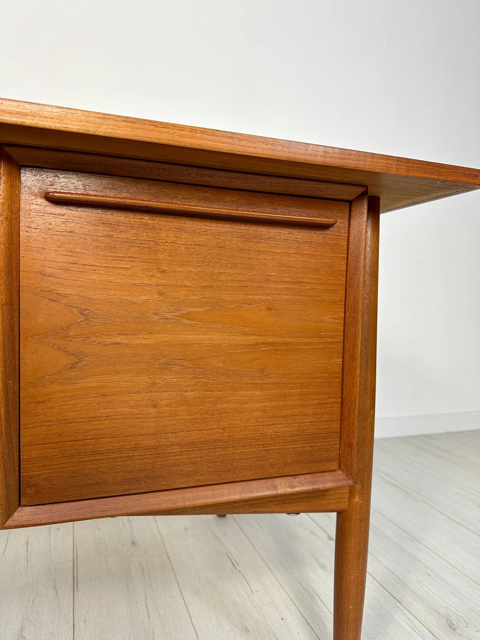 1960s vintage Danish mid-century teak writing desk by Arne Vodder for H.P. Hansen