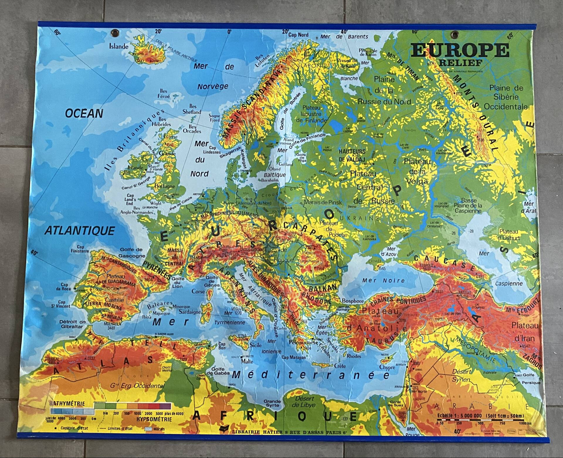 Vintage school map Europe