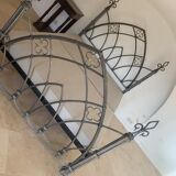 Two-seater wrought iron bed