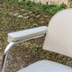 Set of 2 chairs and 1 armchair from the 70s in chrome metal and faux leather.