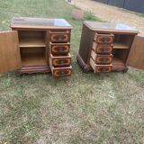Paire de tables de chevet ancien