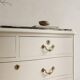 Commode vintage courbée avec plateau en marbre - Rénovée