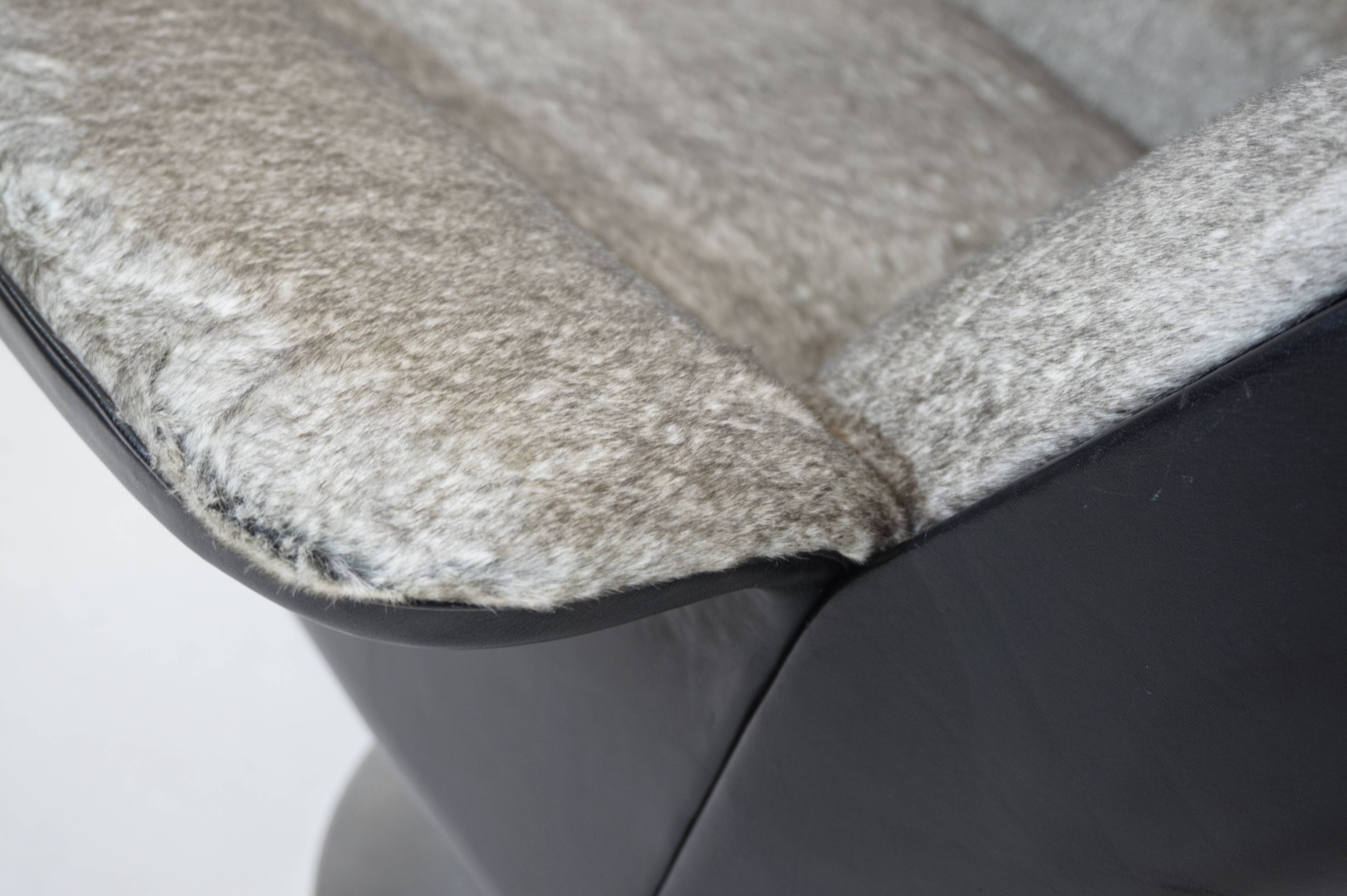 Fauteuil lounge Kaufeld Siesta 62 avec pouf par Jacques Brule
