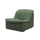 Green armchair, Italian design, 1970s, made in Italy