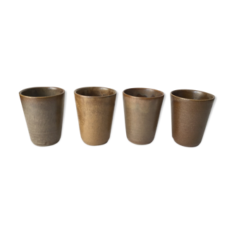 Set of 4 glasses in gres